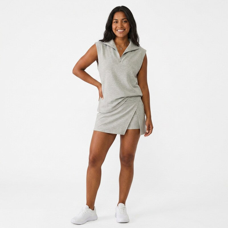 Aisa Zip Skort Dress