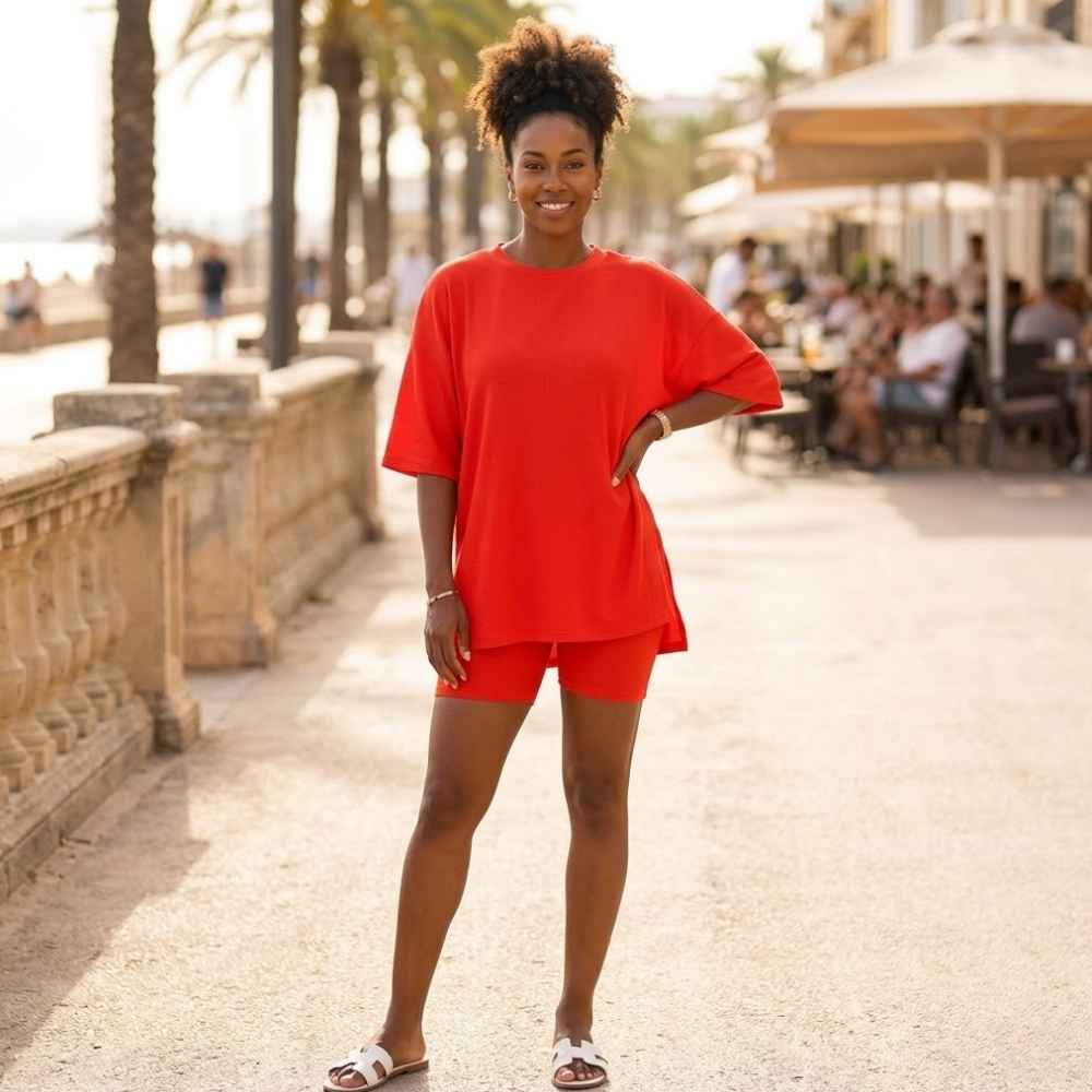 Aisa Oversized Tee Set