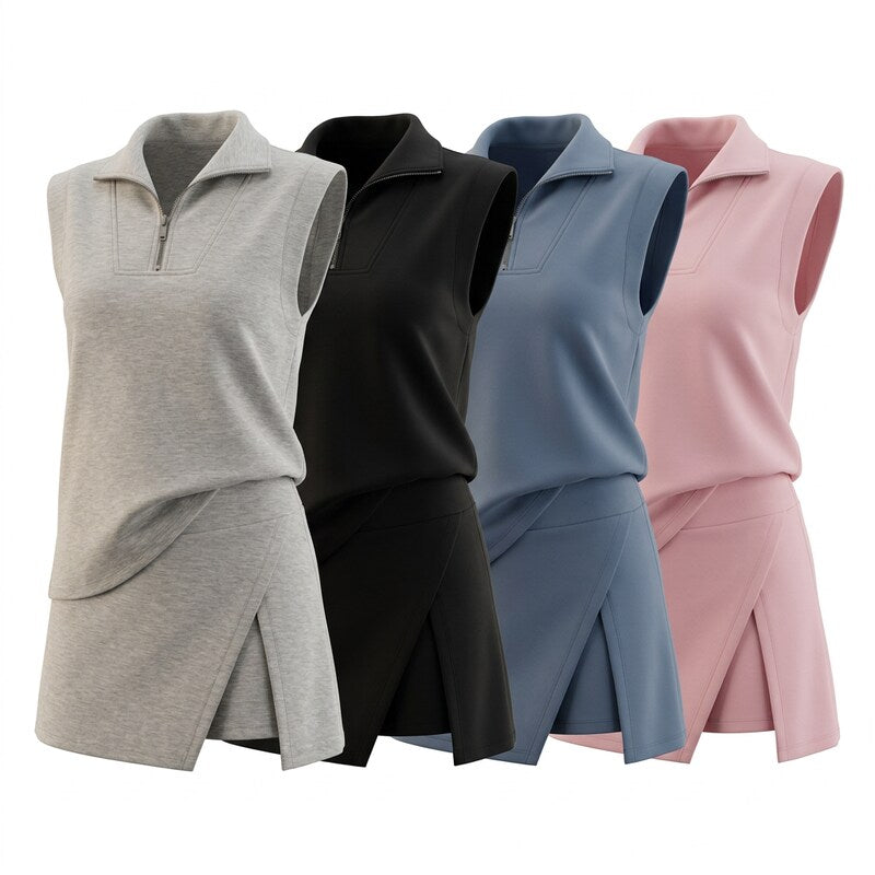Aisa Zip Skort Dress